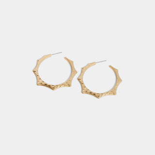 Sun Rays Hoop Earring - Gold