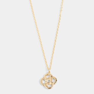 Clover Knot Dangle Necklace - Gold