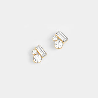 Bejeweled Cluster Stud Earring - Gold