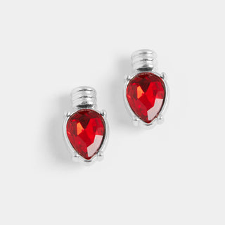 Christmas Light Bulb Stud - Red