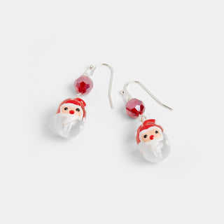 Santa Bead Earring - Red