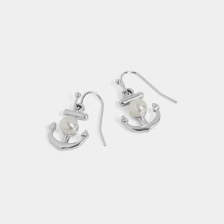 Whispers Anchors Ahoy Dangle Earrings - Silver