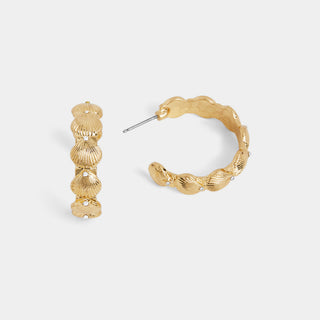 Whispers Shell Embellished Hoops