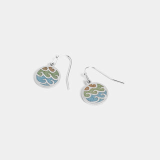 Whispers Rolling Waves Dangle Earrings - Silver