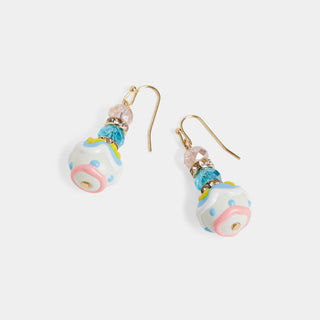 Whispers Painted Bead Earrings - Multi