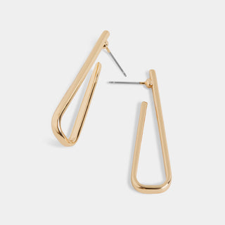 Whispers Pin Drop Hoop - Gold