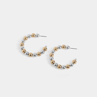 Whispers Mixed Metal Beaded Hoop - Mixed Metal