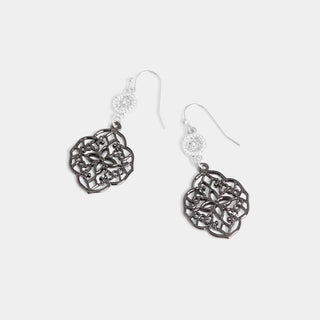 Whispers Dazzling Filigree Drop - Gunmetal