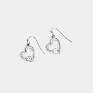 Whispers Simple Heart Dangle - Silver