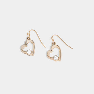 Whispers Simple Heart Dangle - Gold