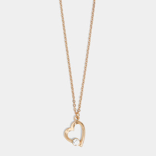 Whispers Simple Heart Necklace - Gold
