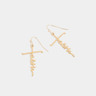 Whispers Faithful Cross Dangle - Gold