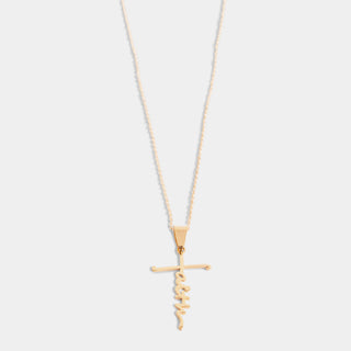 Whispers Faithful Cross Necklace - Gold