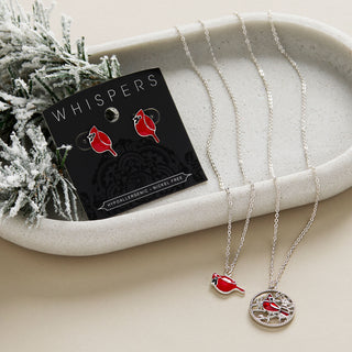 Whispers Cardinal Necklace - Red
