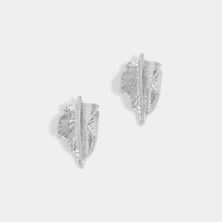 Whispers Leaf Stud - Silver
