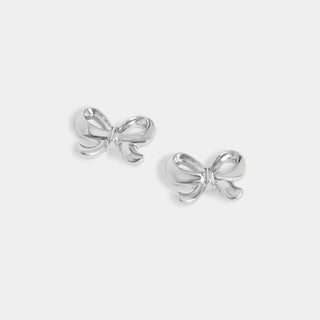 Whispers Bow Stud - Silver