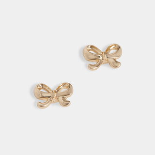 Whispers Bow Stud - Gold