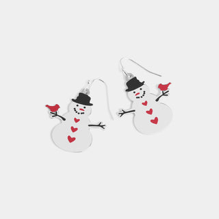 Whispers Cardinal Love Snowman - White