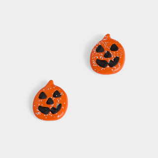 Whispers Sparkle Pumpkin Studs - Orange