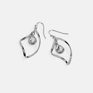 Whispers Twist Drop Dangle Earring - Silver