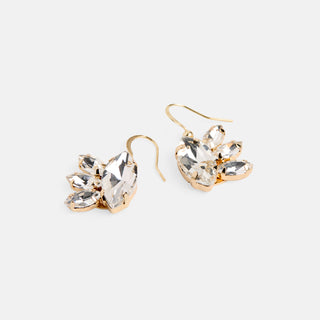 Whispers Jewel Burst Dangle Earring - Clear