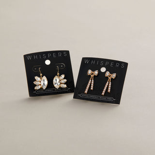 Whispers Jewel Burst Dangle Earring - Clear