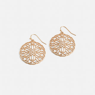 Whispers Blooming Floral Dangle - Gold