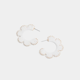 Whispers Floral Hoop - White
