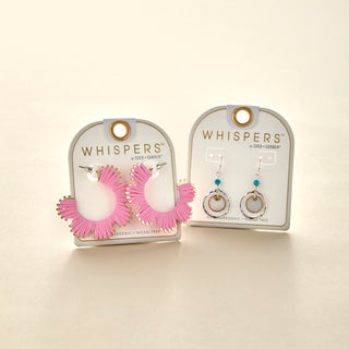Whispers Floral Hoop Earrings