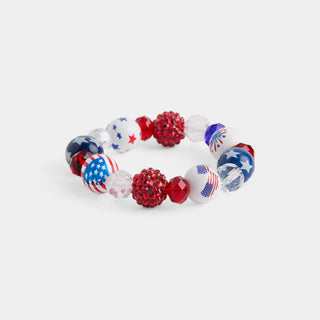 Whispers USA Fireworks Stretch Bracelet - Red/White/Blue