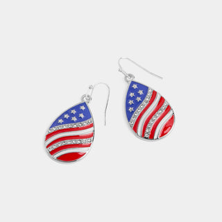 Whispers Teardrop Flag - Red/White/Blue
