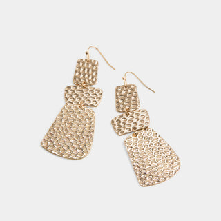 Whispers Statement Dangle Earrings - Gold