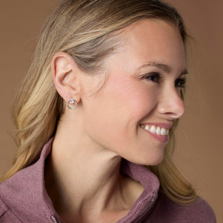 Whispers Simple Dazzle Stud Earrings - Silver