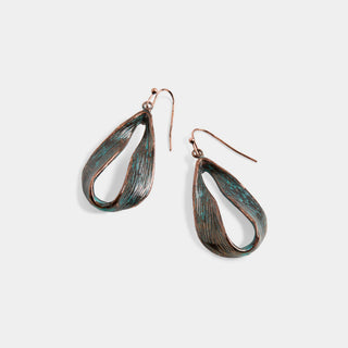 Whispers Sedona Twisted Tear Earrings - Bronze