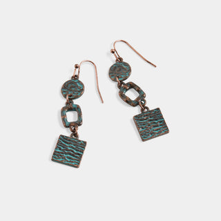 Whispers Sedona Dangling Diamonds Earrings - Bronze