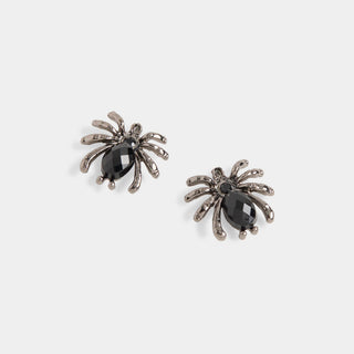 Whispers Twinkling Spider Stud - Black