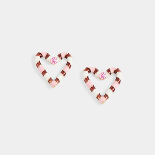 Whispers Candy Cane Hearts - Pink/Red