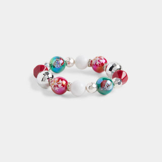 Whispers Santa Disco Stretch Bracelet - Red/Green