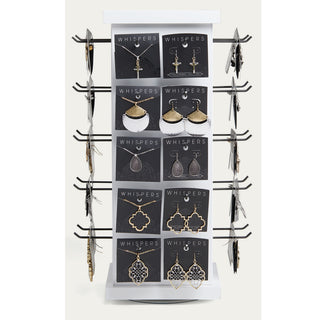 2-Piece Necklace + Earring Assortment Pack w/ Display - Mixed