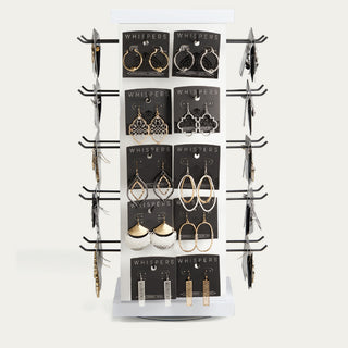Spring/Summer '24 Top 40 Earring Starter Kit w/ 4-Sided Earring Display (4-Piece) - Mixed