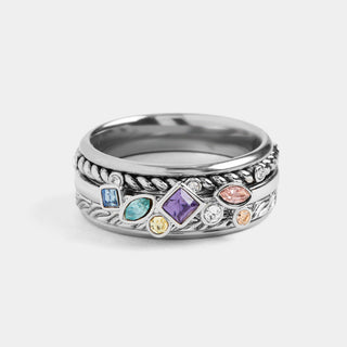 Cosima Ring Stack - Multicolored