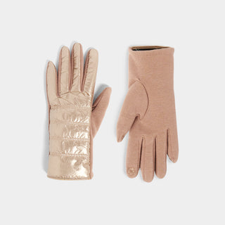 Puffer Texting Gloves - Gold