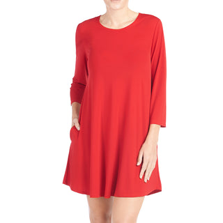 Essential Tunic Dress - Red