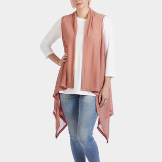 Candace Flutter Front Vest - Dusty Rose