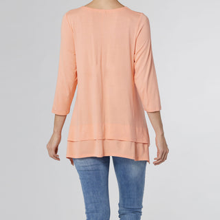 Double Layer Tunic - Soft Coral