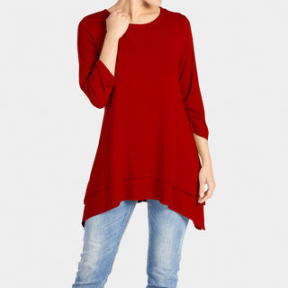 Double Layer Tunic - Tango Red