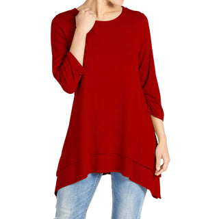 Double Layer Tunic - Tango Red