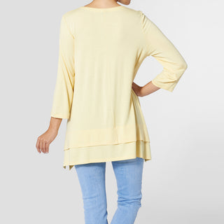 Double Layer Tunic - Pale Yellow