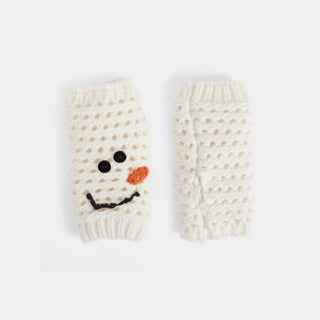 Frosty Fingerless Gloves - Winter White