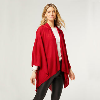 Hooded Kiara Lightweight Wrap - Red